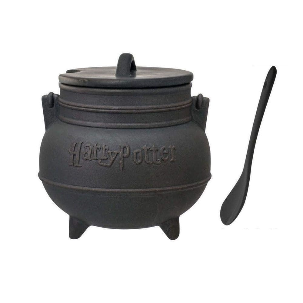 Caneca de sopa de caldeirão de cerâmica Harry Potter com colher