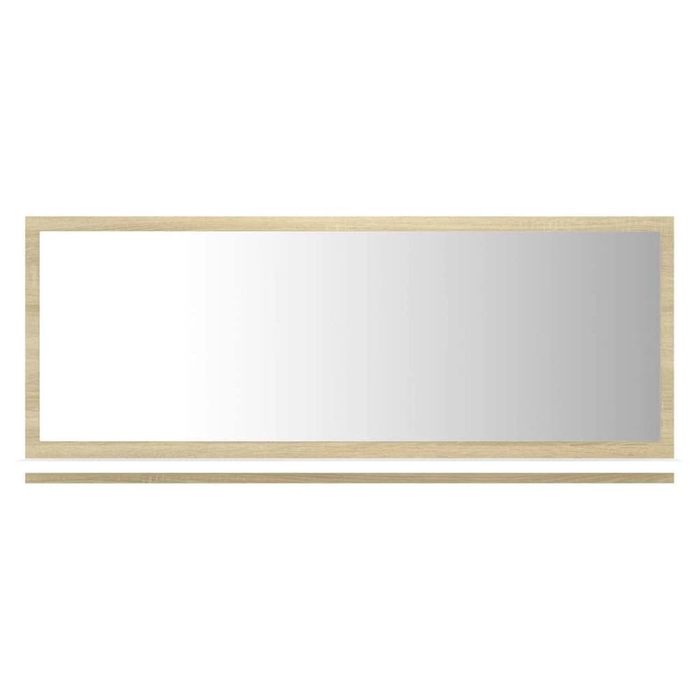 Espelho de banheiro vidaXL Modern com prateleira branca/carvalho Sonoma