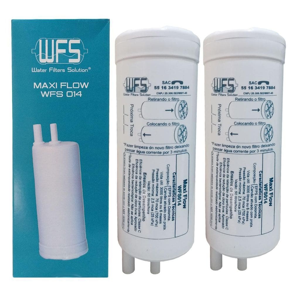 Kit 2 Filtros Refil Compatível Purificador Latina Vitamax