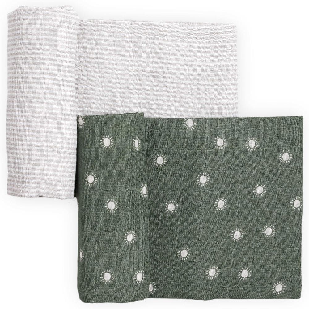 Cobertor Swaddle Blanket Little Unicorn 100% algodão orgânico, pacote com 2 unidades