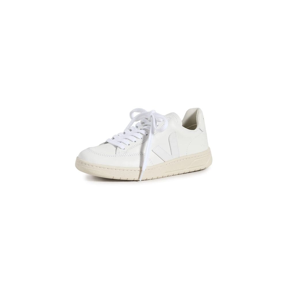Tênis Veja V-12 femininos de couro extra branco