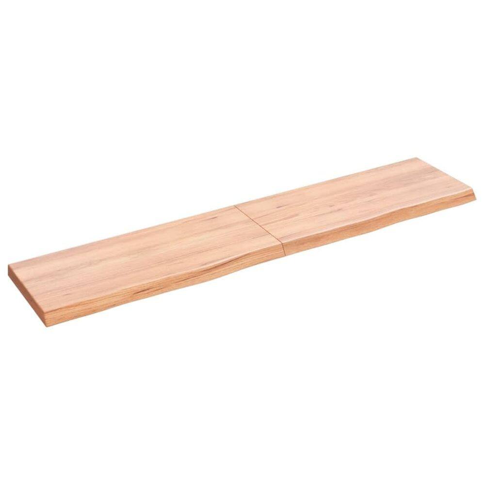 Prateleira de parede vidaXL Solid Oak Castanho Claro Estilo Rústico