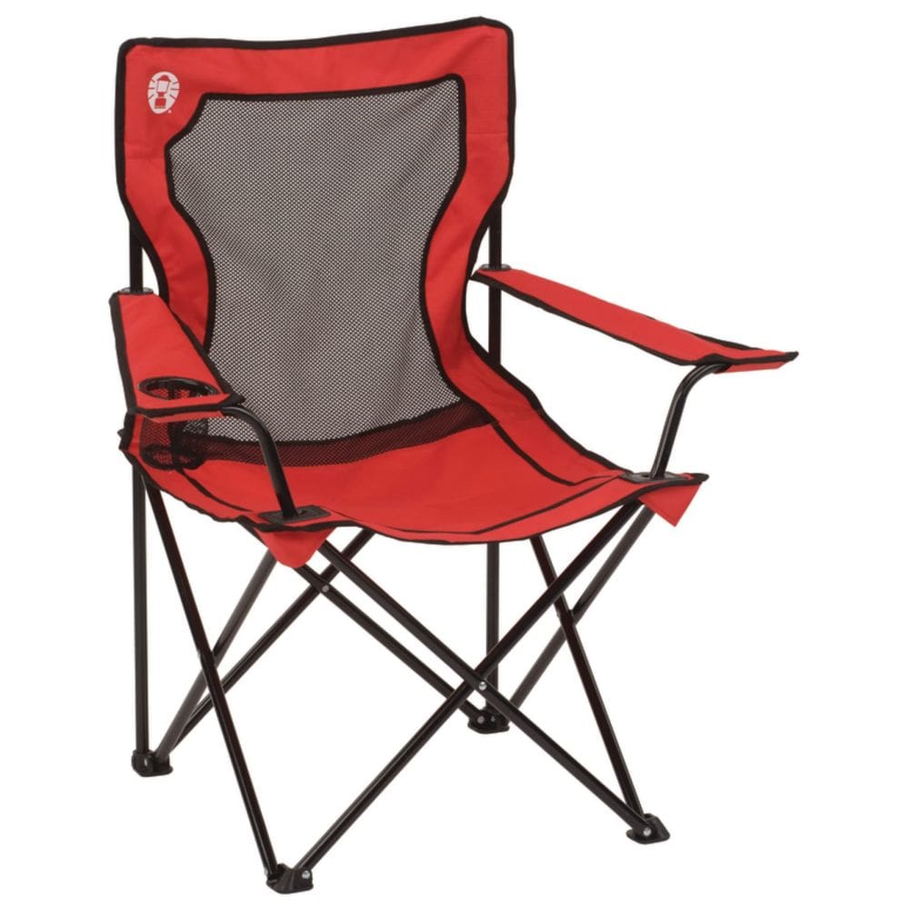 Cadeira de acampamento Coleman Broadband Mesh Quad com encosto de resfriamento