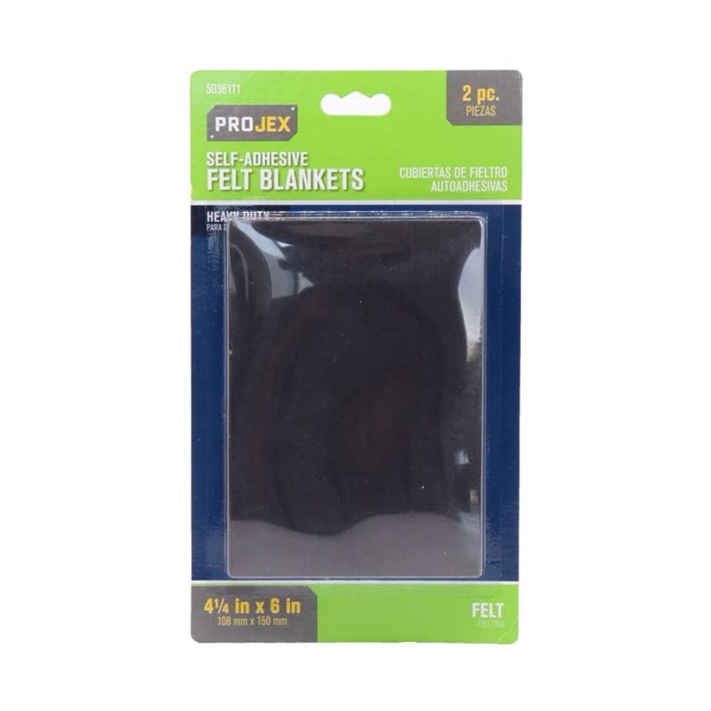 Manta de feltro PROJEX autoadesiva retangular marrom 11x15cm, pacote com 2