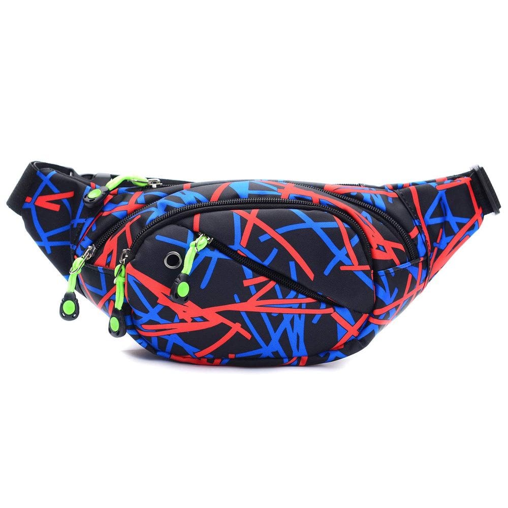 Bolsa de peito de cintura Fanny Pack Vanktion Fashion, unissex, preta