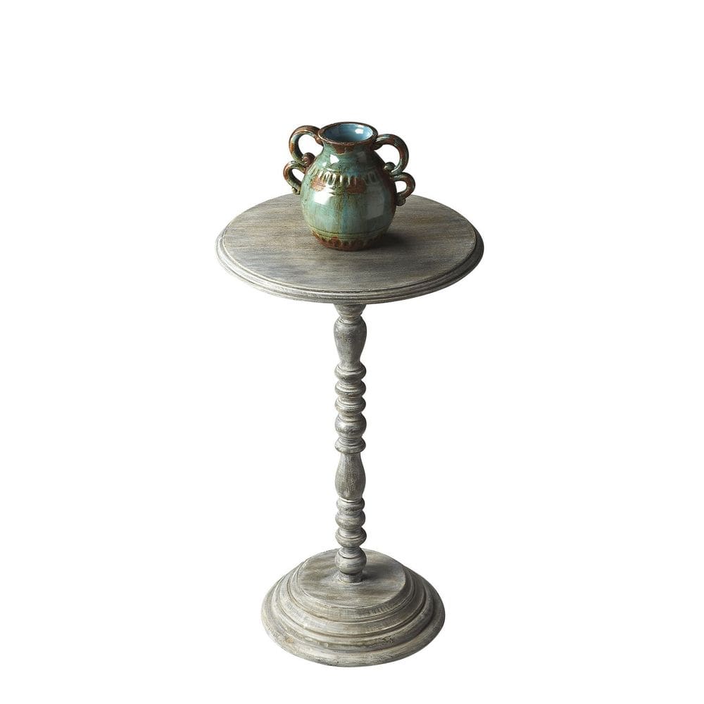 Mesa Accent Offex Home Decorative Redonda Pedestal Cinza
