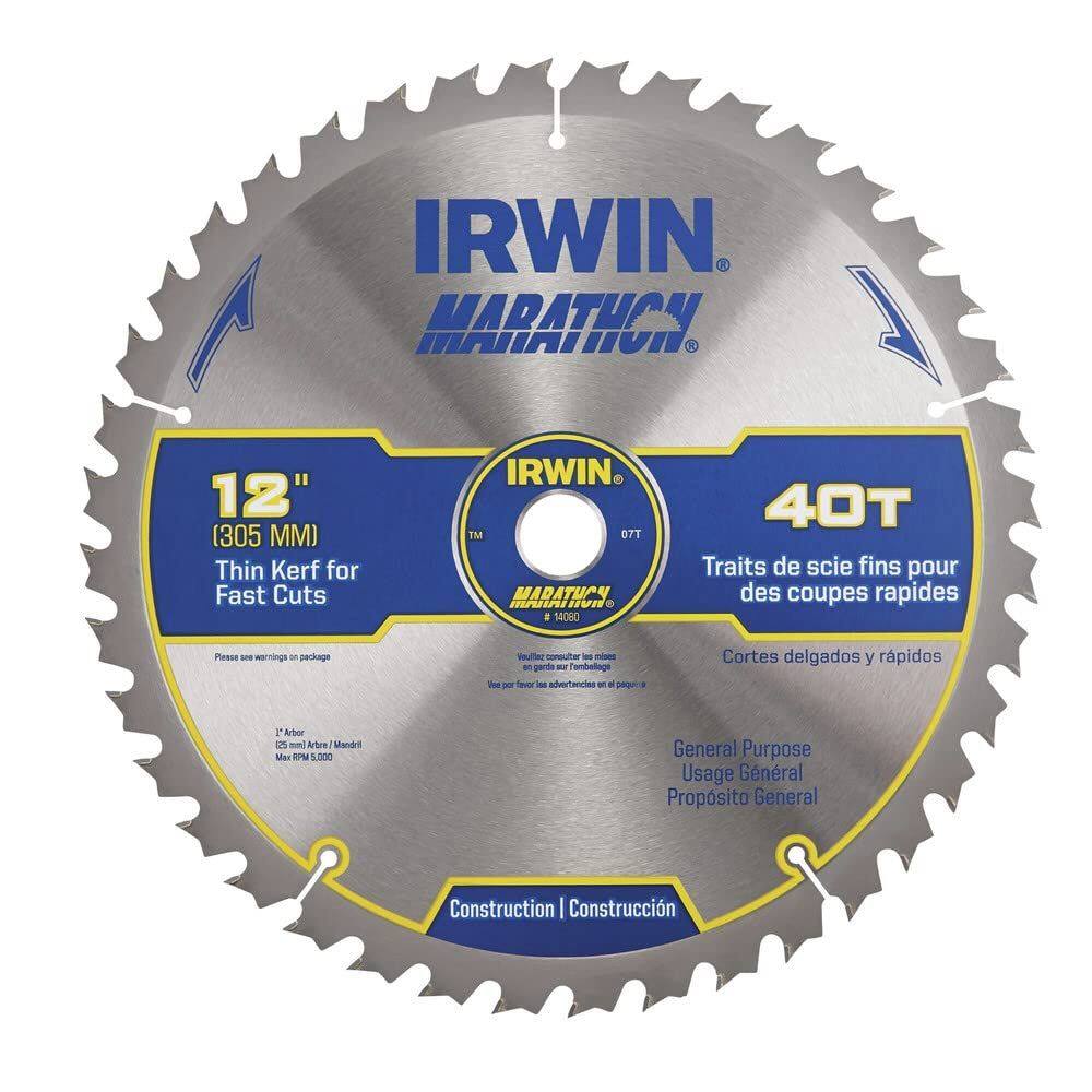 Lâmina de serra IRWIN MARATHON 12” 40T em carboneto fino