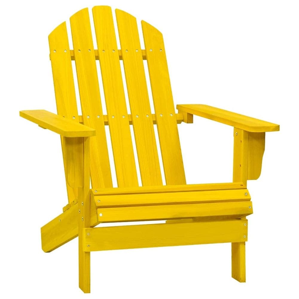 Cadeira Patio Adirondack VidaXL Solid Fir Wood com acabamento amarelo