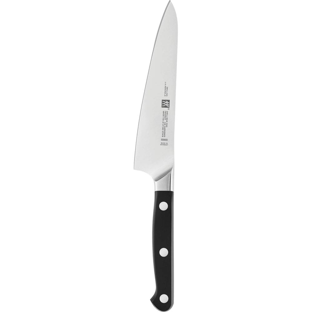 Faca de cozinha ZWILLING Pro Compact 14 cm em aço prateado/preto