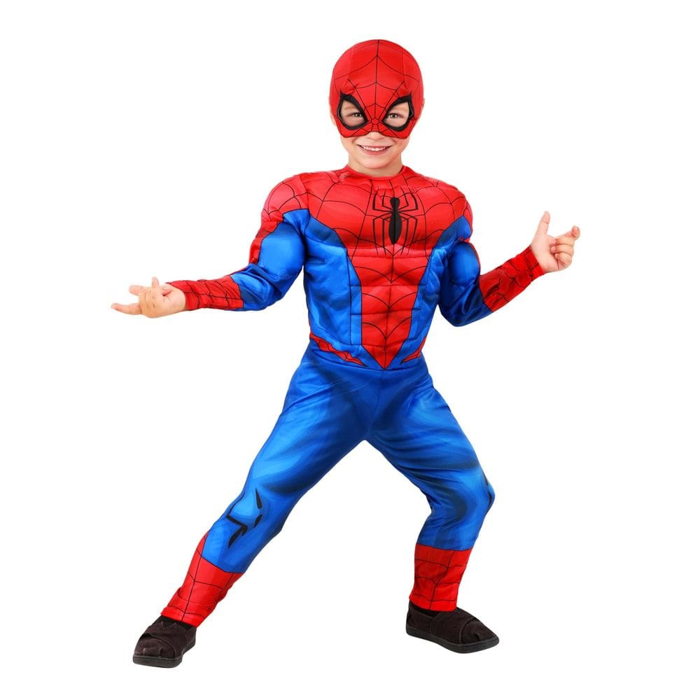 Costume Jazwares Marvel Spider-Man Toddler 4T para crianças azul, vermelho