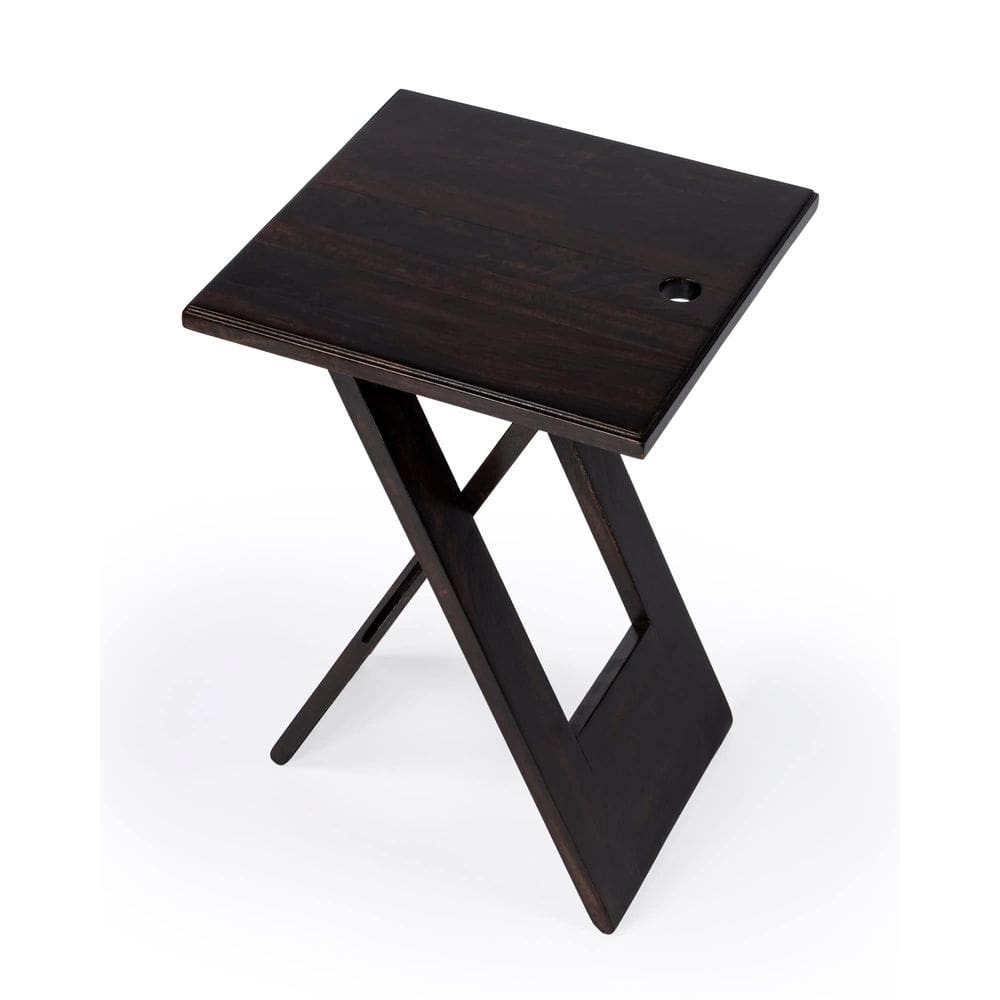 Mesa dobrável de café Offex Modern Hammond 30x30x46cm marrom