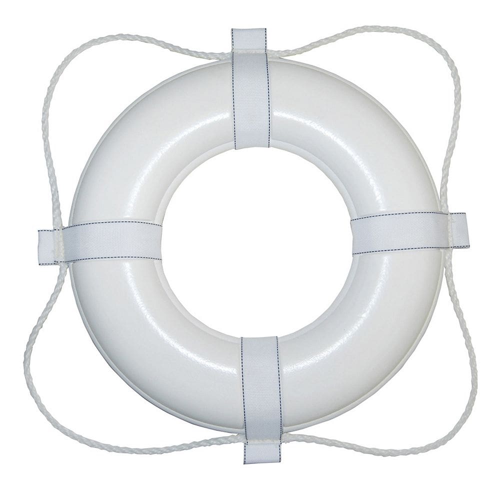 Anel de espuma Buoy Taylor feito em 24 cm branco com linha de apoio branca