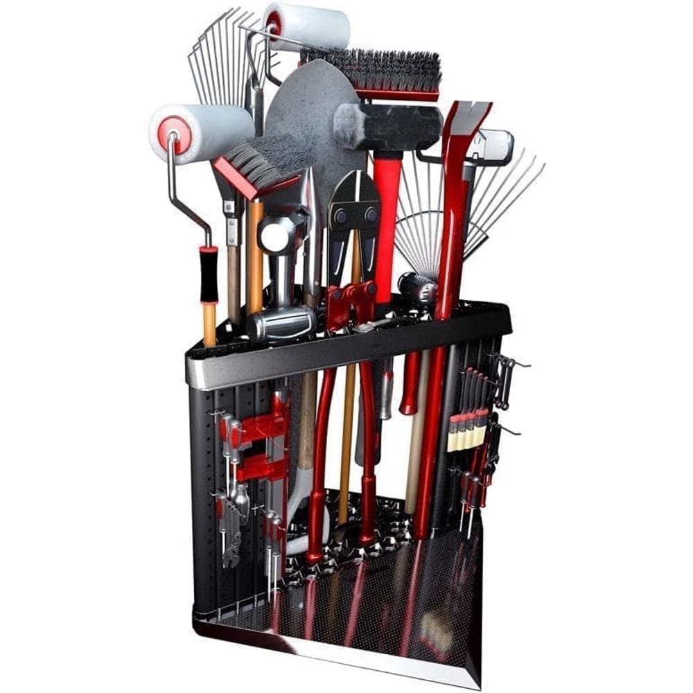 Organizador de Esquina para Herramientas PeerBasics con Panel de Clavos - Capacidad para 40 Herramientas
