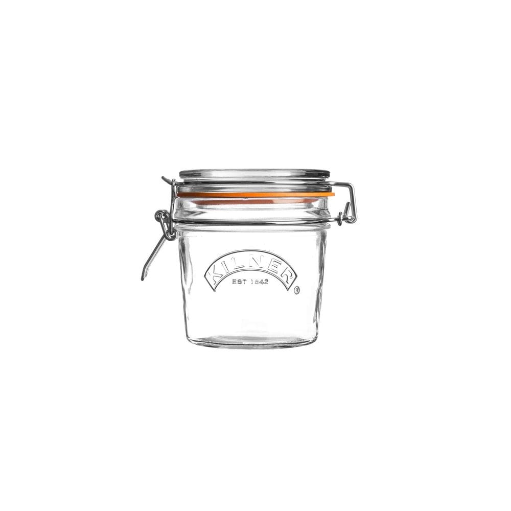 Frasco de Vidrio Redondo Kilner con Tapa Abatible 350 ml