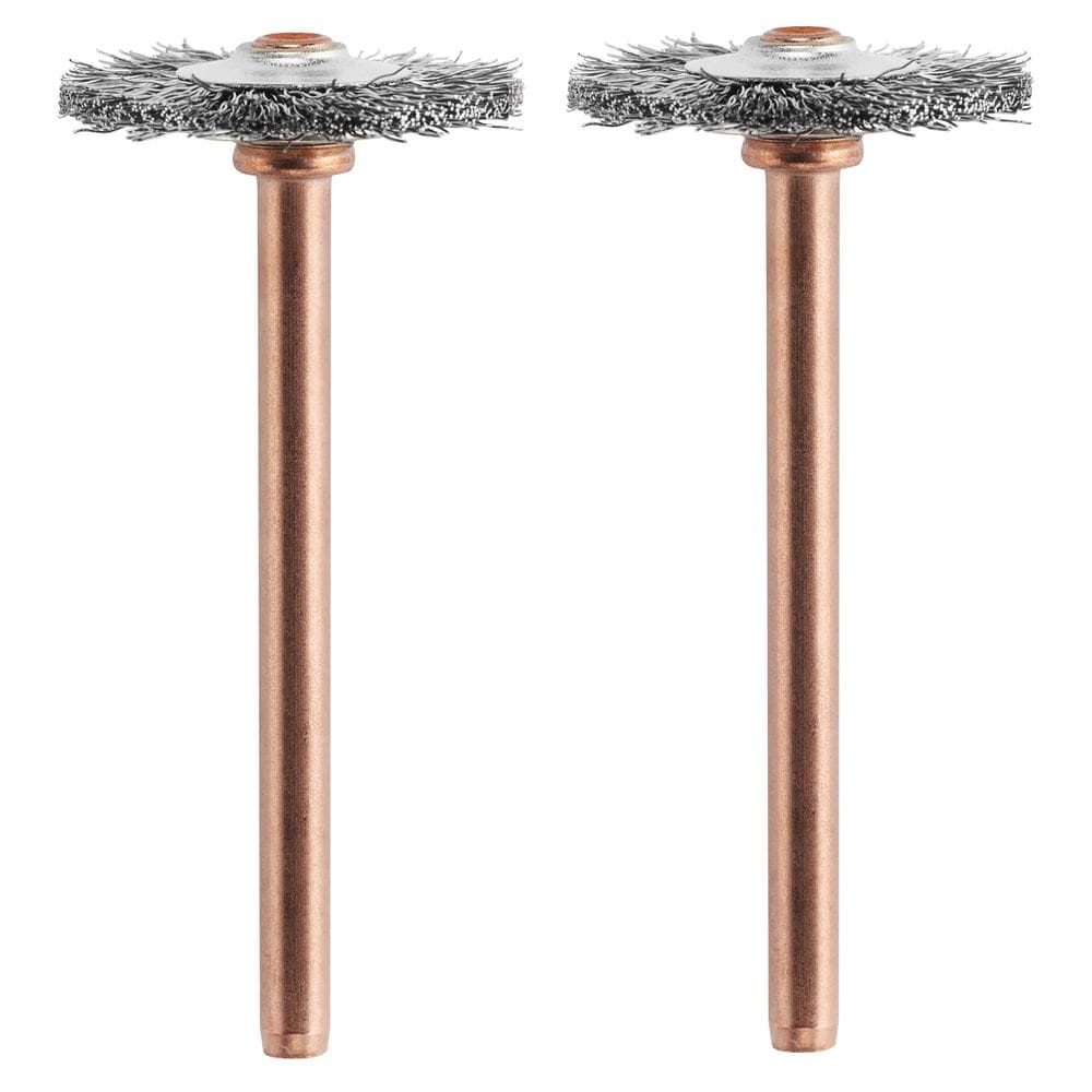 Conjunto de pincéis Dremel 530-02 em aço inoxidável (pacote com 2), 1,9 cm de diâmetro.