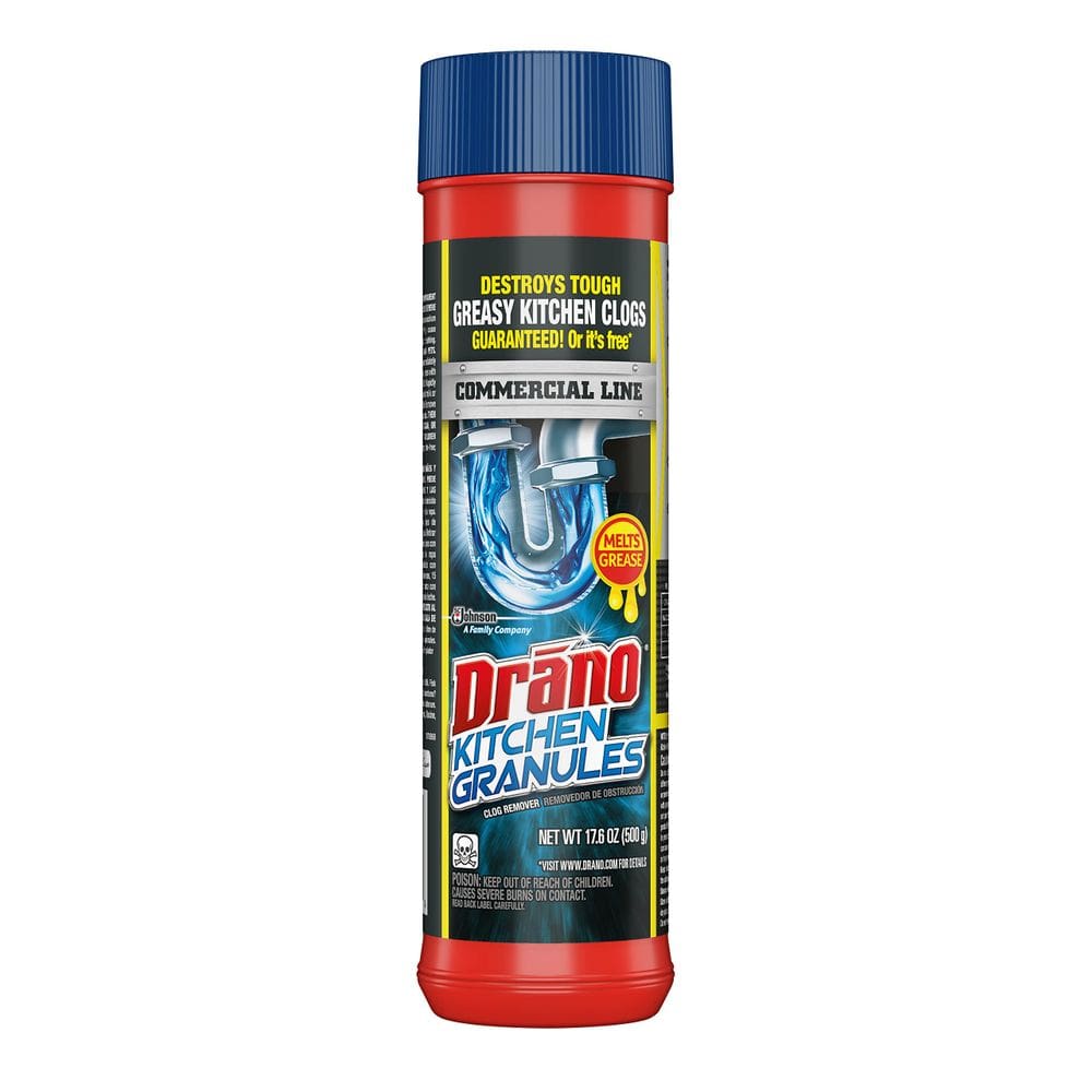 Abridor de drenos Drano Kitchen Granules Commercial 500g