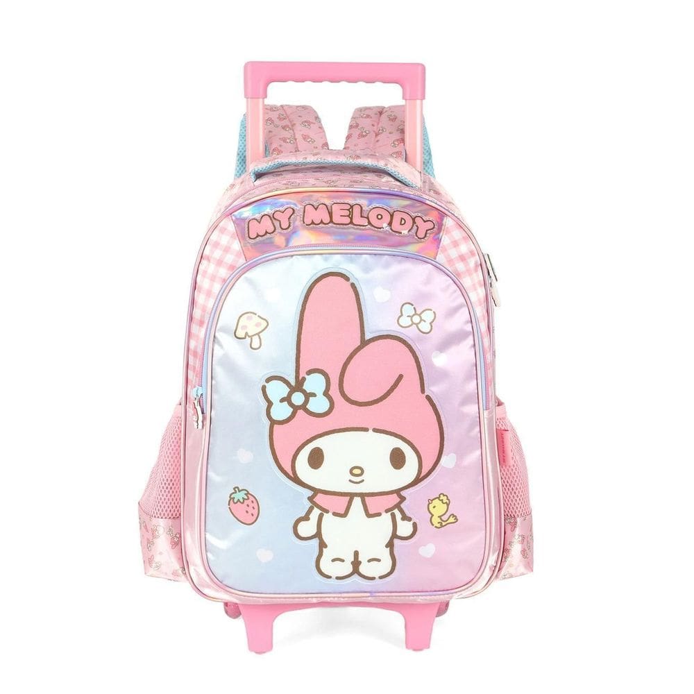 Mochila De Rodinhas Média Infantil De Costas My Melody