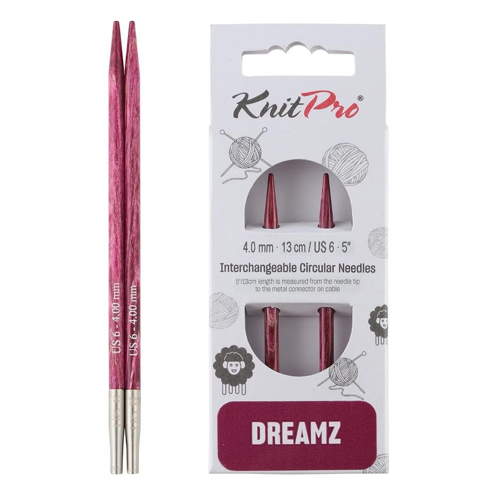 Agulhas intercambiáveis KnitPro Dreamz 5 (13cm) | US 6 (4mm)