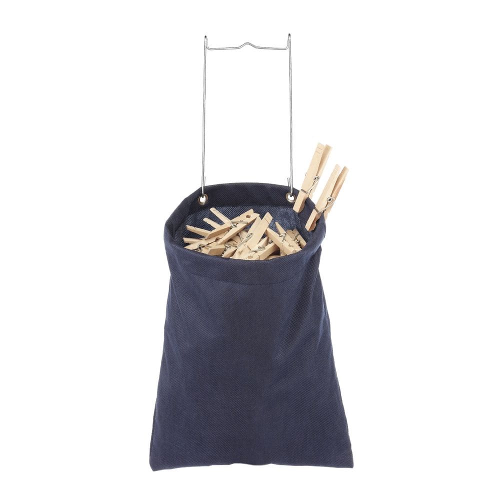 Bolsa de roupa suja Whitmor Hanging Clothspin Bag Navy