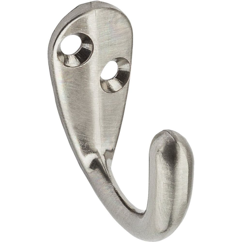 Ganchos para roupas National Hardware N325-506, pacote com 2 unidades de níquel acetinado