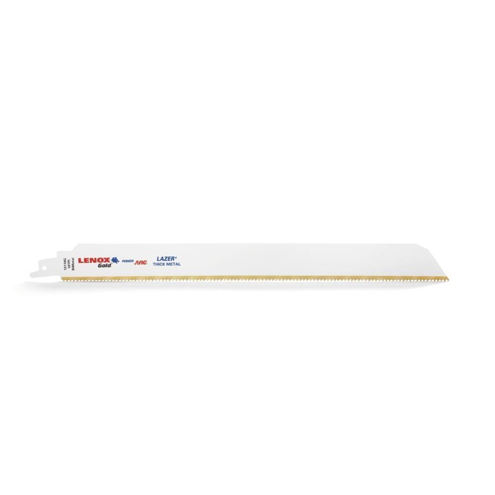 Lâmina de serra recíproca LENOX Gold Power Arc 10TPI 30 cm, pacote com 5 unidades