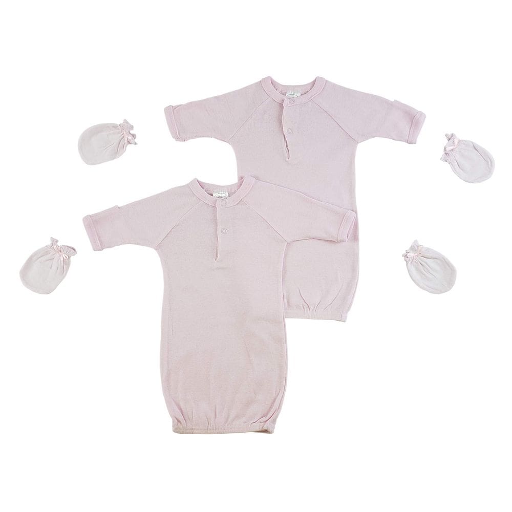 Conjunto de roupas Bambini Preemie Girls, vestidos e luvas