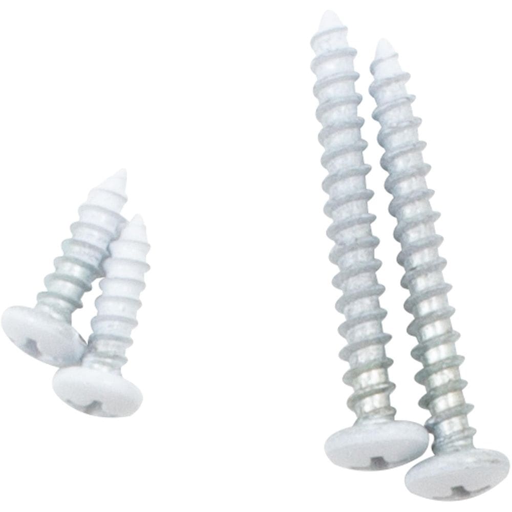 Parafusos Stone Harbor Hardware White, pacote com 4, 3,8 cm e 1,3 cm