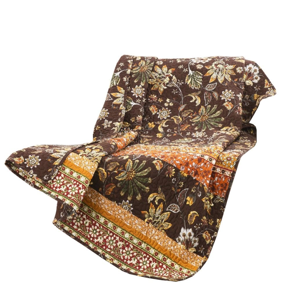 Manta Benzara Athens 152x127cm Castanho Chocolate Jacobino