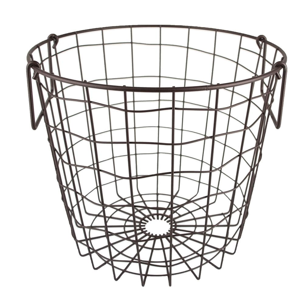 Caixa de armazenamento DII Metal Wire Mesh Empilhável Pequena Redonda Bronze