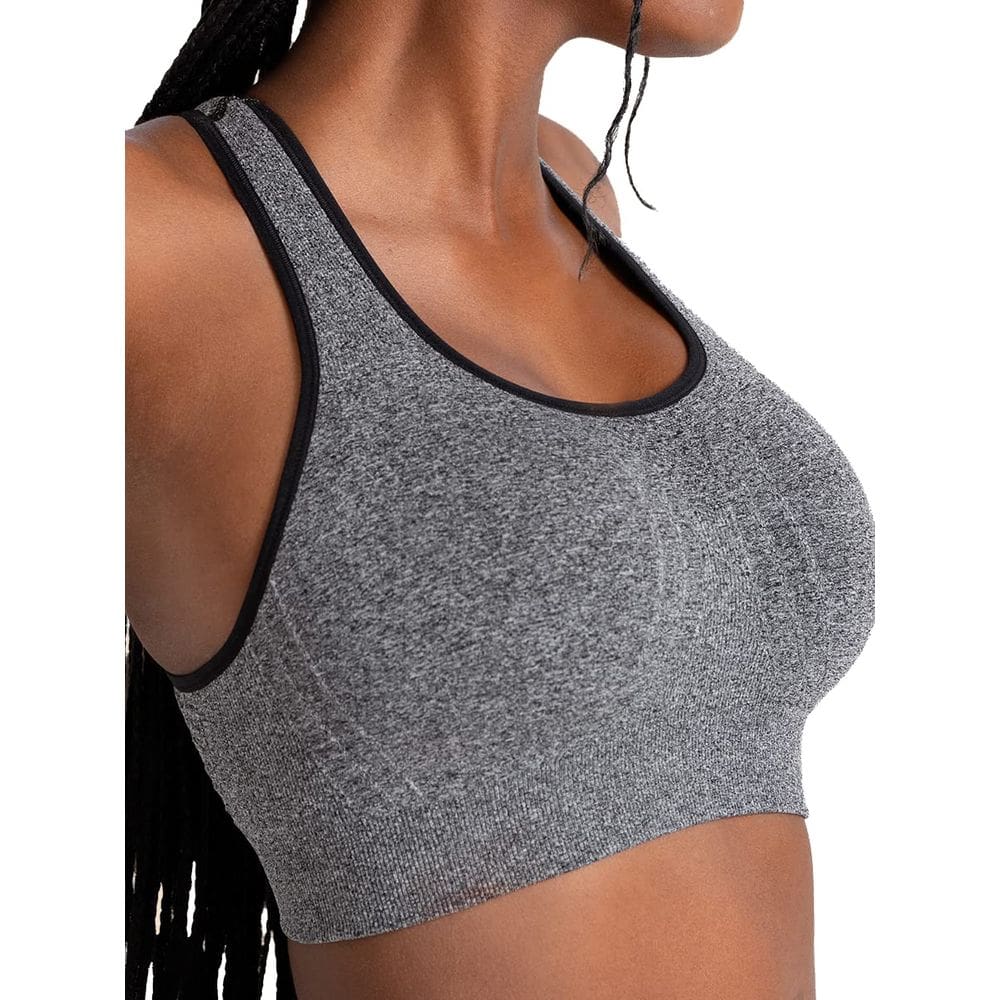 Sutiã esportivo SHAPERMINT Truekind Seamless Racerback Heather Grey