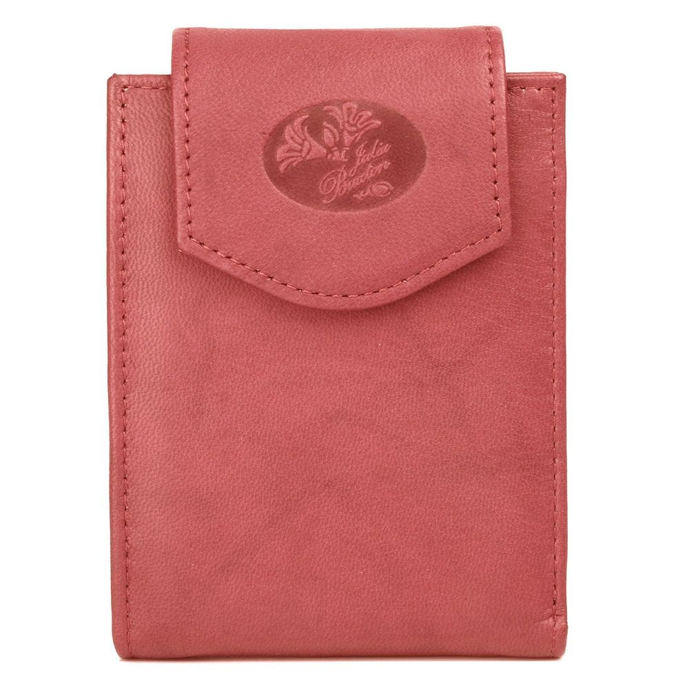 Carteira Julia Buxton Heiress conversível Billfold Red Leather