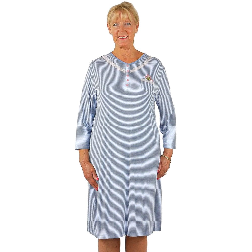 Camisola adaptável Ovidis Nikky Blue para mulheres idosas XS