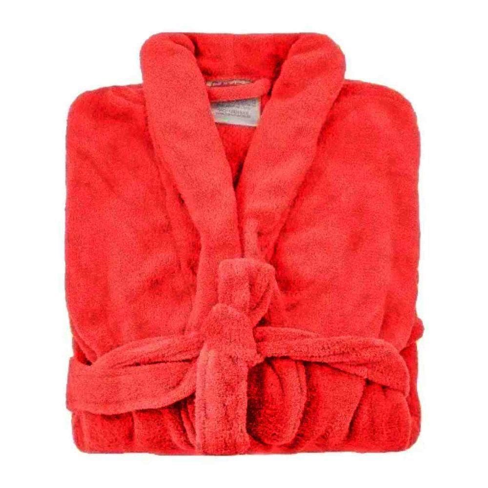 Roupão Microfibra Liso Attuale Vermelho