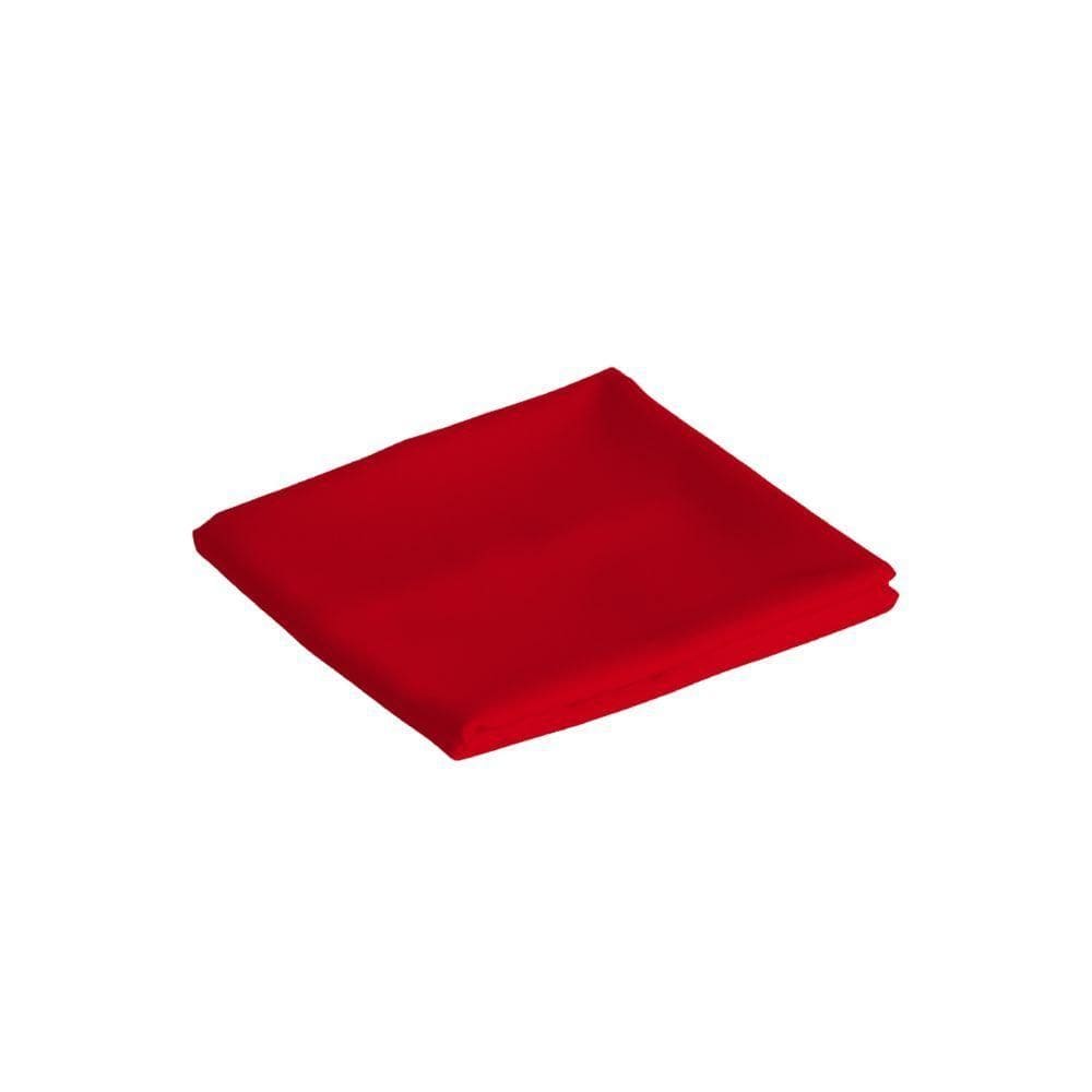 Toalha De Mesa Basic 1 Peça 2,00m X 1,40m 6 Lugares 100% Poliéster Tecido Oxford - Vermelho