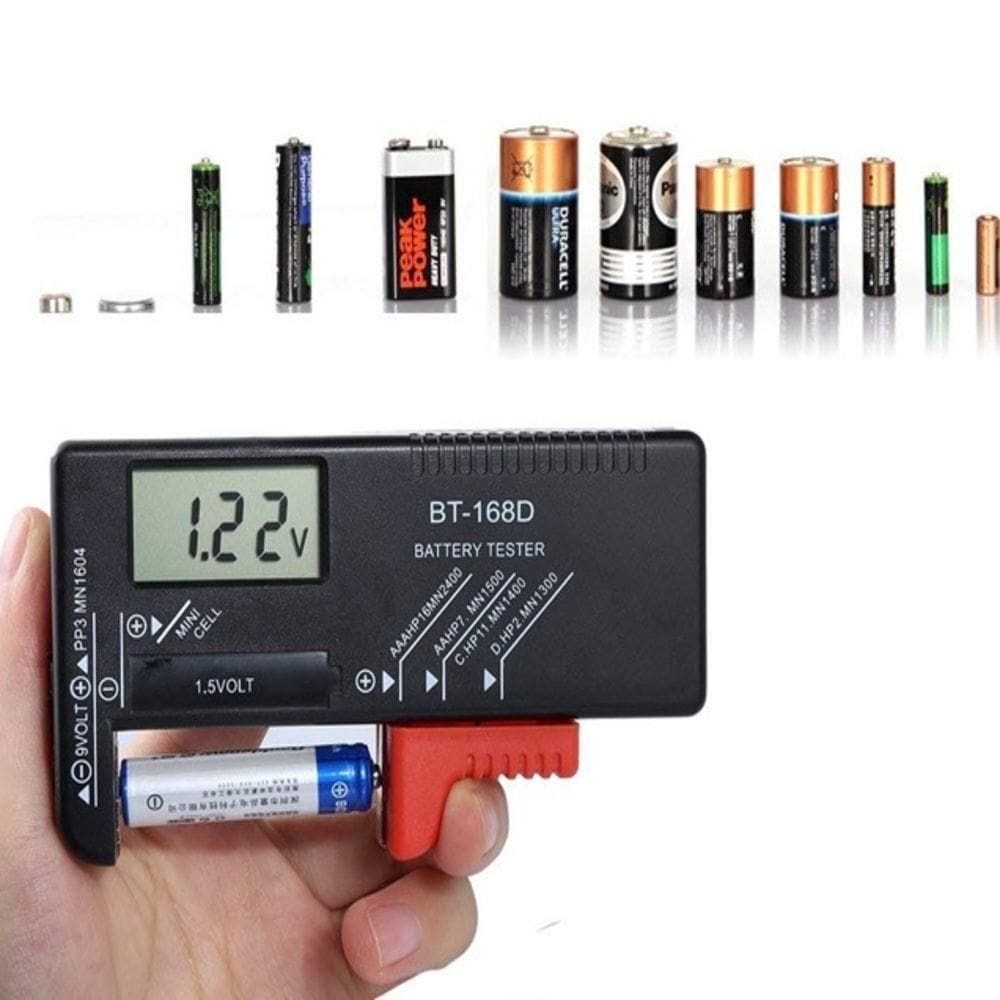 Testador Digital Bateria Medidor Teste Carga Pilhas Baterias Universal 1,5 A 9v Aa Aaa C D
