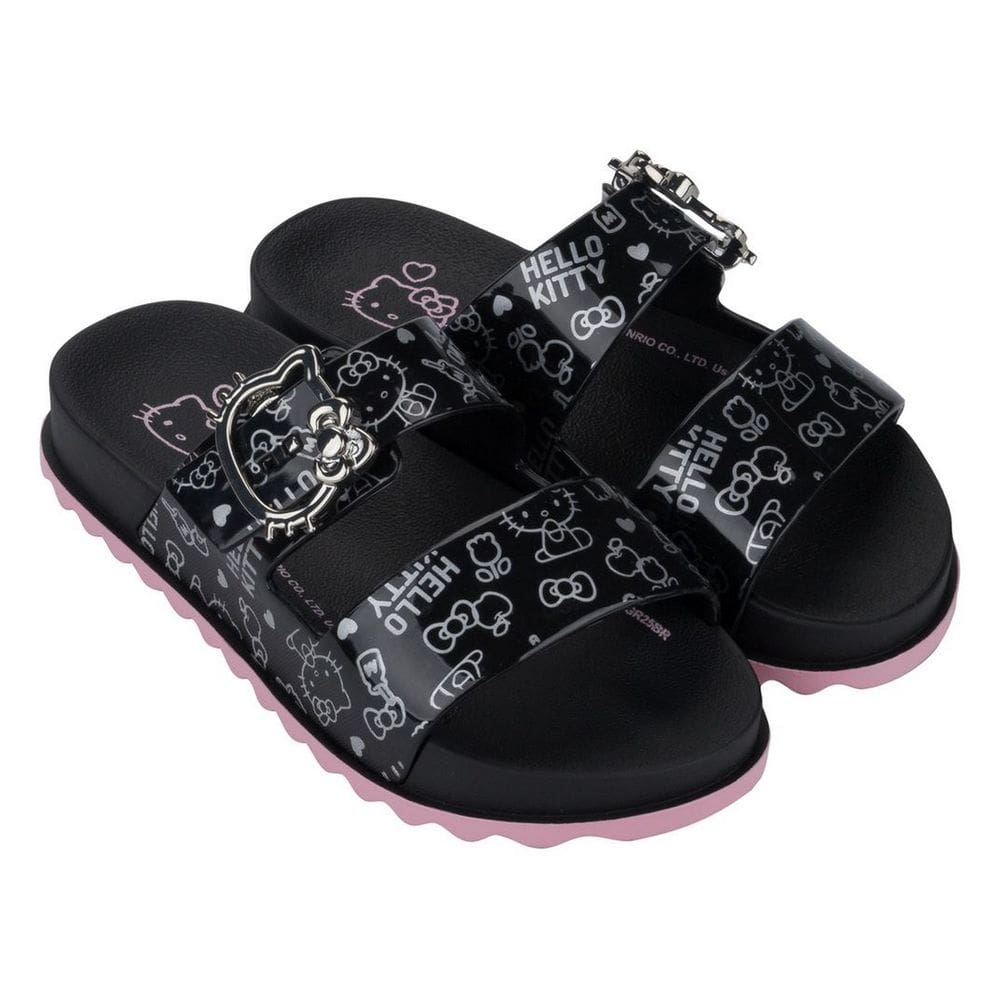 Chinelo Slide Fivela Infantil Desenho Gatinha Casual 23280