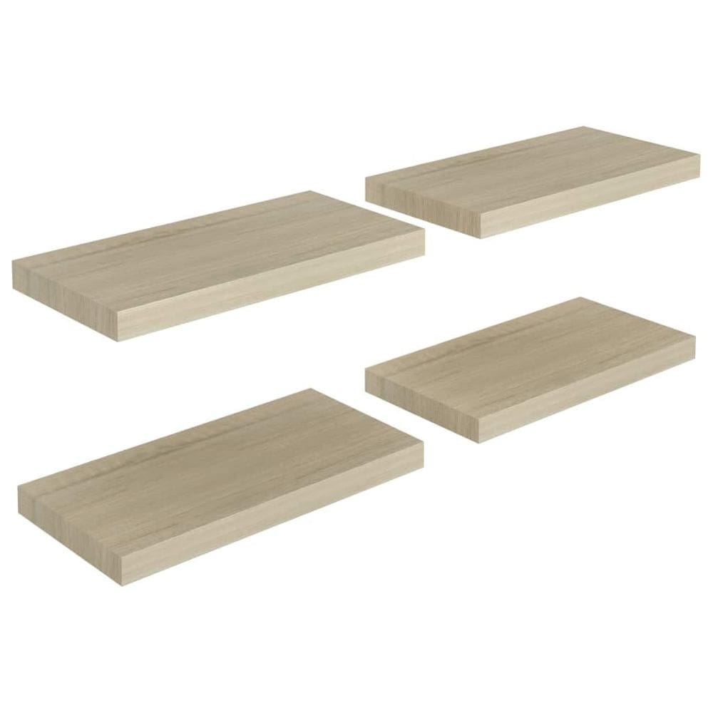 Prateleiras de parede VidaXL Floating Oak, conjunto de 4 peças, 19,7x9,1x1,5 cm