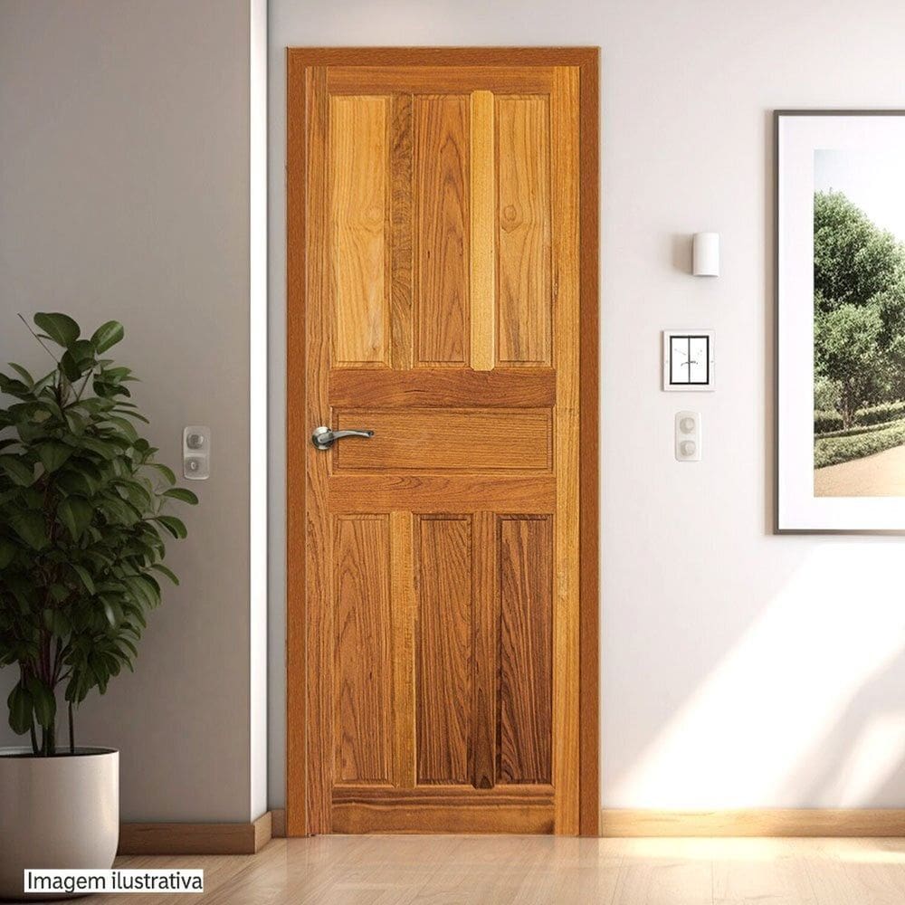 Porta de Madeira Maciça Tauari 210x62x2,8 Internacional | Extra
