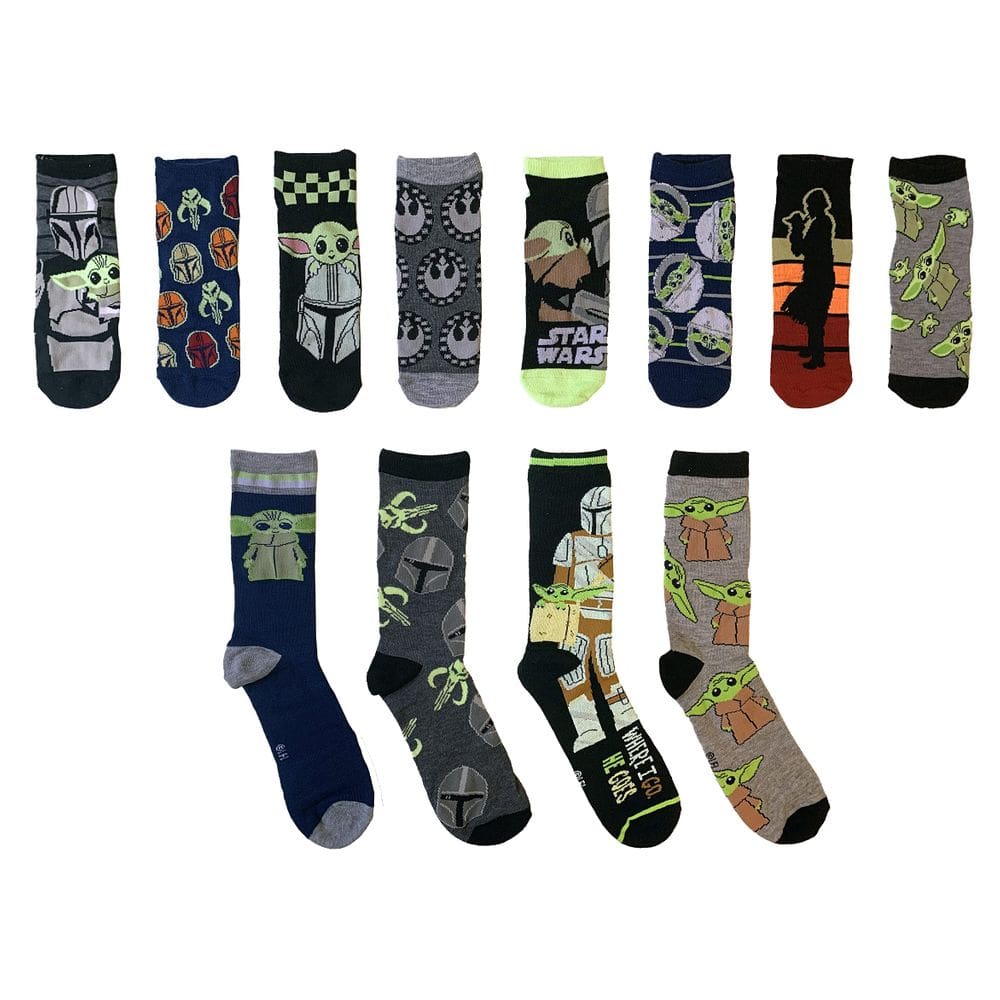 Meias Hyp Star Wars Baby Yoda The Mandalorian 12 Days Masculinas