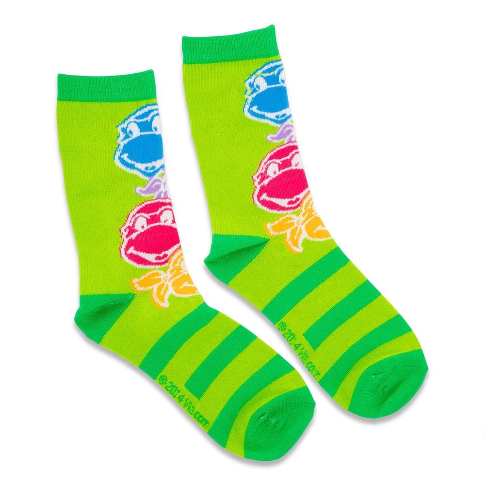 Meias Crew Bioworld Teenage Mutant Ninja Turtles listradas