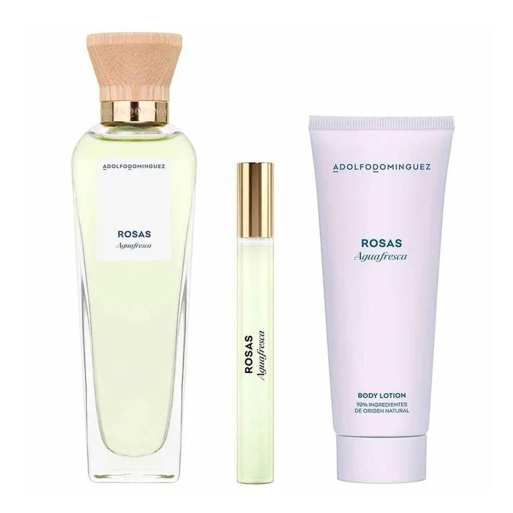 Adolfo Dominguez Agua Fresca EDT - Perfume Feminino 120ml + Travel-size 10ml + Body Lotion 75ml