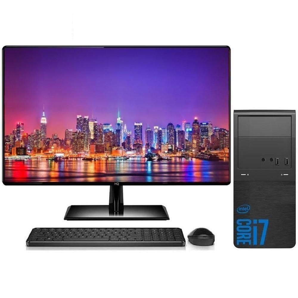 Computador Completo Intel Core i7 16GB SSD 1TB Monitor LED 19 Polegadas