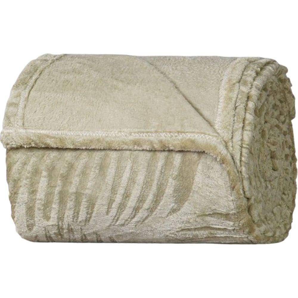 Manta King Brushed New Microfibra Flannel 100% Poliéster 230x260 Folha Seca