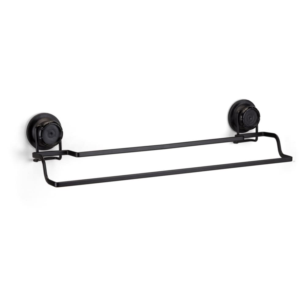 Porta Toalha Duplo Black Ventosa Redonda 2604 Arthi