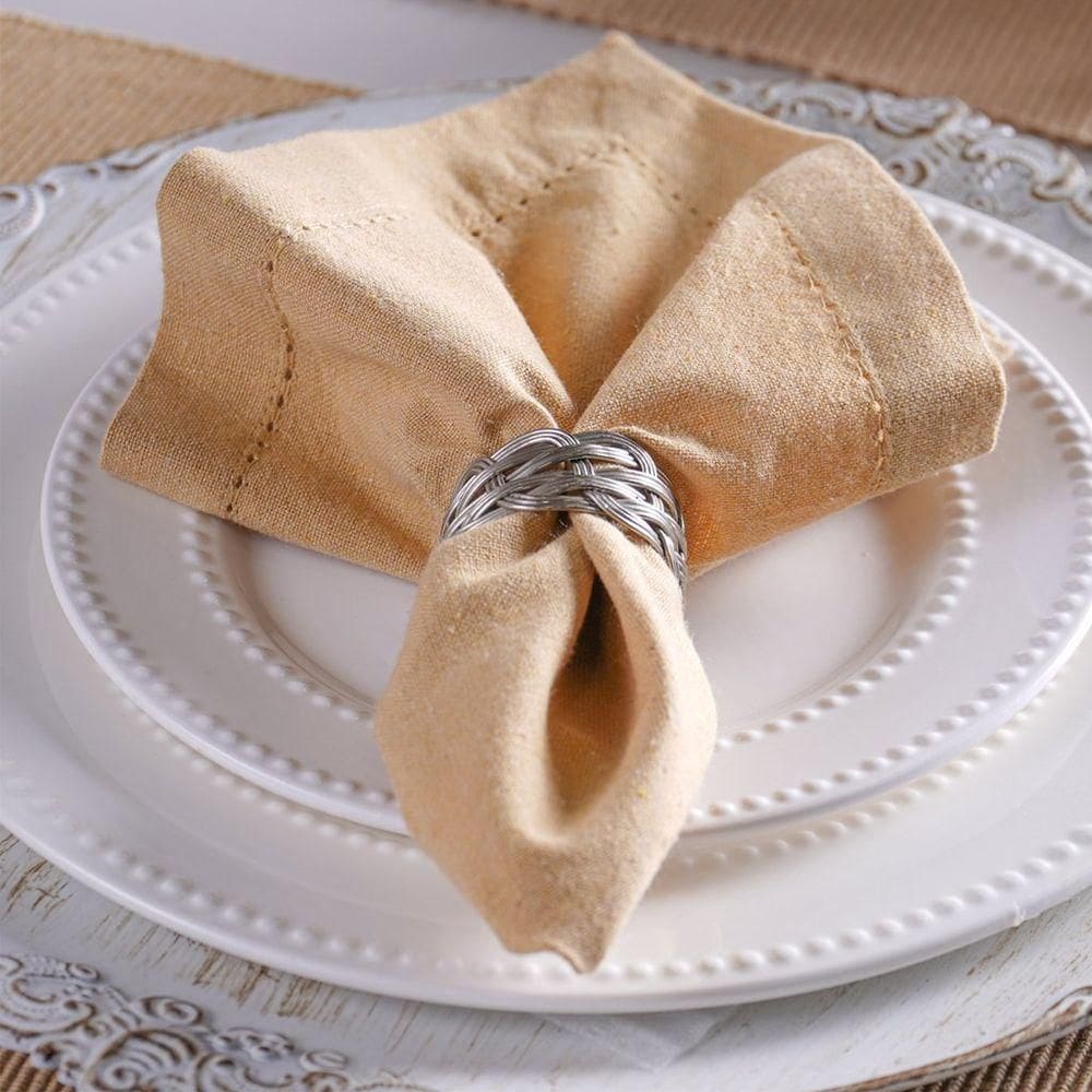 Jogo De Guardanapos 2 Pçs Pesponto 40x40cm Argila