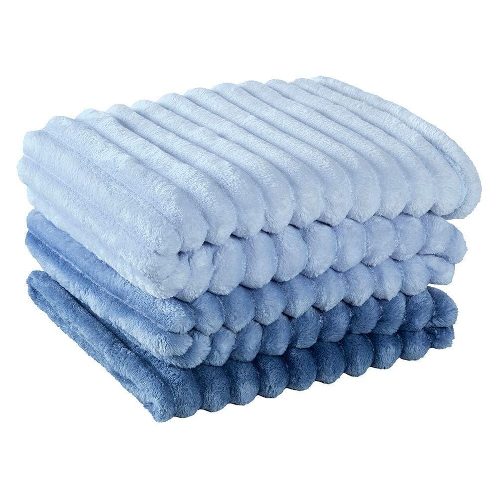Cobertor Queen Flannel Juliet 100% Poliéster - Azul