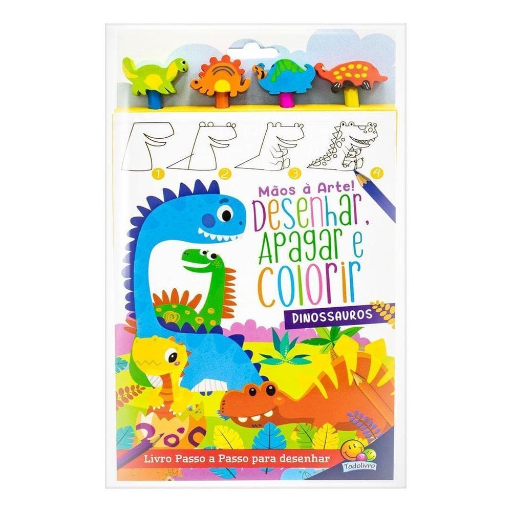 Mãos à Arte! - Desenhar, Apagar e Colorir: Dinossauros
