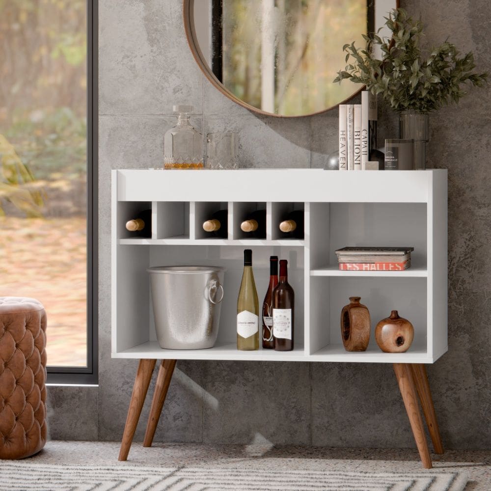 Aparador Adega New Odin 28800 Retrô Branco EJ Móveis
