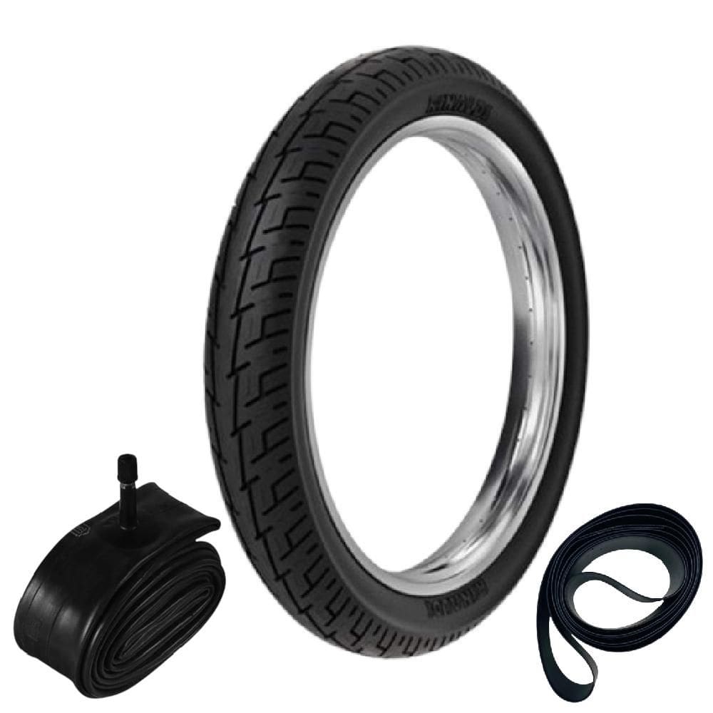 Pneu Pop 110 Biz 125 Biz 100 Jet 125 80/100-14 49l Bs32 Rinaldi + Camara + Cinta