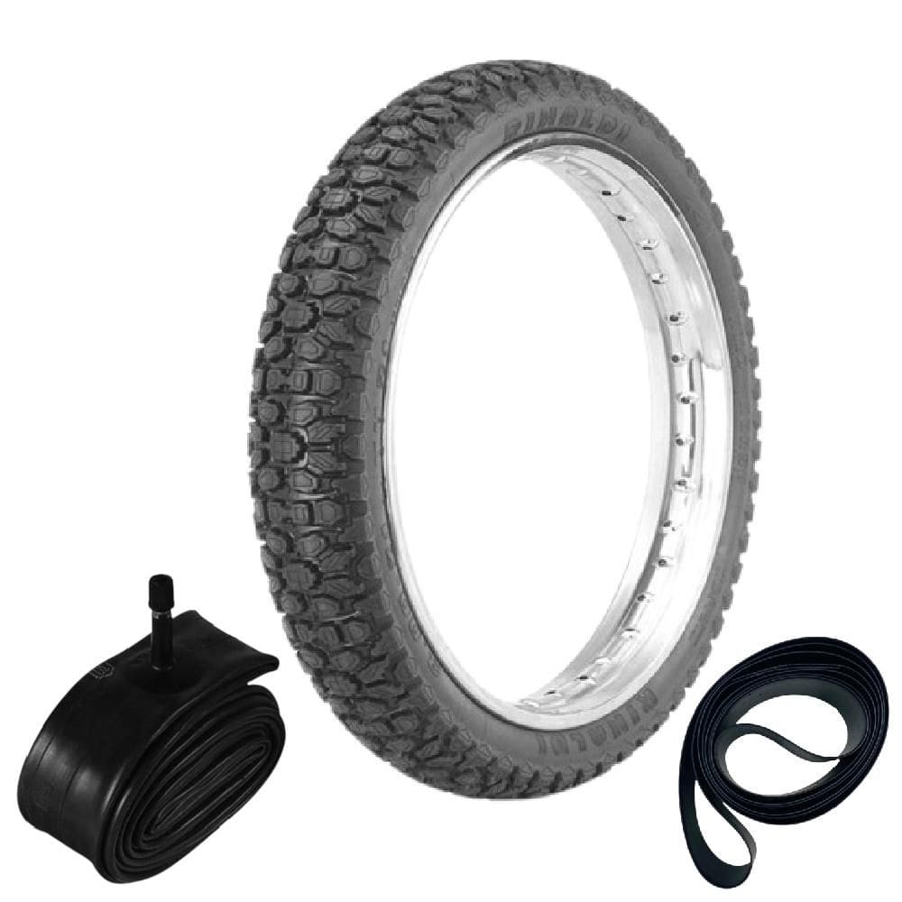 Pneu Biz 125 Pop 110i Prince 110 80/100-14 49l Wh21 Rinaldi + Câmara + Cinta